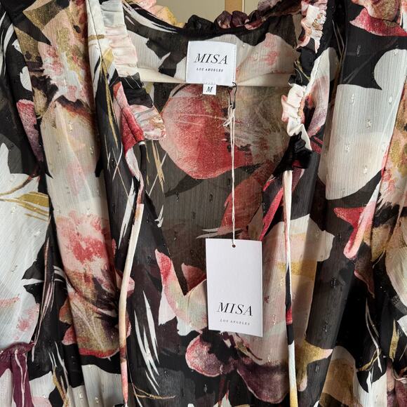 MISA Los Angeles Elisabetta Dress Flora Tropical Mix NWT M - Picture 7 of 9